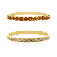 Bague en argent et Citrine