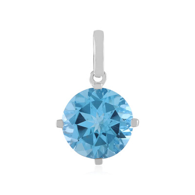 Pendentif en or et Topaze bleu Suisse