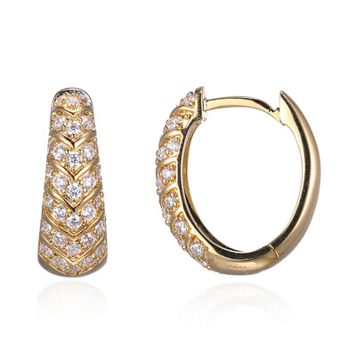 Boucles d'oreilles en argent et Topaze blanche