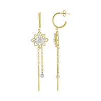 Boucles d'oreilles en argent et Topaze blanche