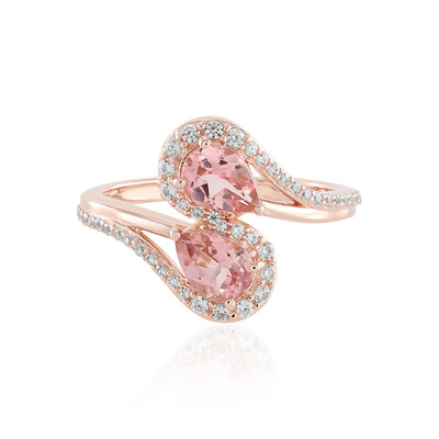 Bague en argent et Tourmaline rose