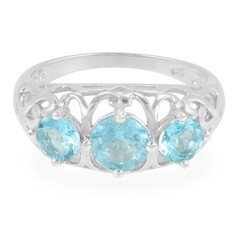 Bague en argent et Apatite bleue