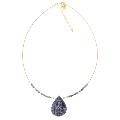 Collier en argent et Iolite