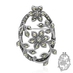 Broche en argent et Marcassite