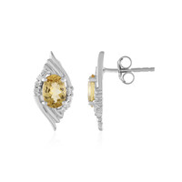 Boucles d'oreilles en argent et Béryl jaune