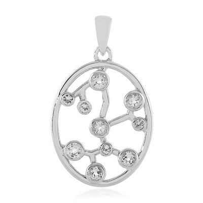 Pendentif en argent et Topaze blanche (sagittaire)