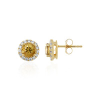 Boucles d'oreilles en argent et Zircon jaune