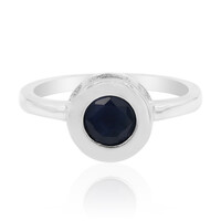 Bague en argent et Saphir bleu