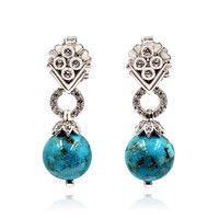 Boucles d'oreilles en argent et Turquoise (Dallas Prince Designs)