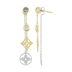 Boucles d'oreilles en argent et Topaze blanche