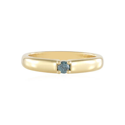 Bague en argent et Diamant bleu I2