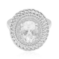 Bague en argent et Topaze blanche