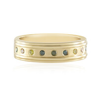 Bague en argent et Diamant jaune I2