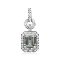 Pendentif en argent et Améthyste verte