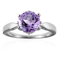 Bague en argent et Améthyste Rose de France