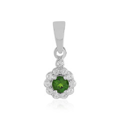 Pendentif en argent et Diopside de Russie