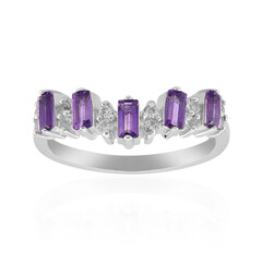 Bague en argent et Améthyste de Zambie
