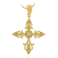 Collier en argent et Saphir jaune (Dallas Prince Designs)
