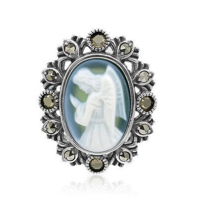 Pendentif en argent et Agate verte