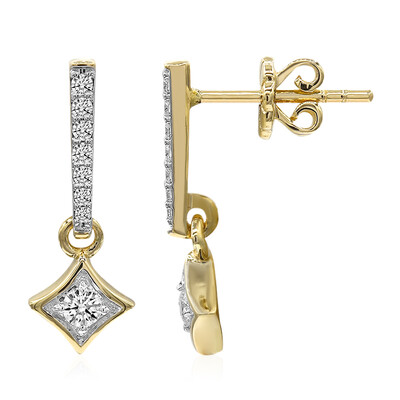 Boucles d'oreilles en or et Diamant IF (D) (Annette)