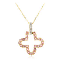 Collier en or et Saphir Padparadscha non chauffé (AMAYANI)