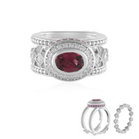Bague en argent et Grenat du Malawi (Dallas Prince Designs)