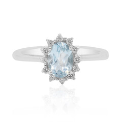 Bague en argent et Topaze bleu ciel