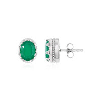 Boucles d'oreilles en argent et Onyx vert