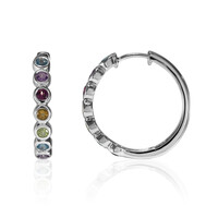 Boucles d'oreilles en argent et Topaze bleu Suisse