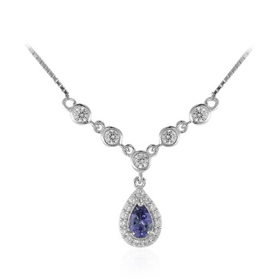 Collier en argent et Tanzanite