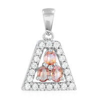 Pendentif en argent et Saphir Padparadscha