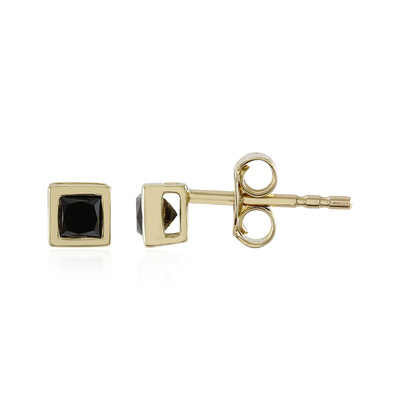 Boucles d'oreilles en or et Diamant noir