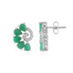 Boucles d'oreilles en argent et Emeraude de Socoto