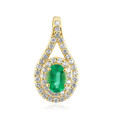 Pendentif en argent et Emeraude de Zambie