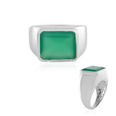 Bague en argent et Onyx vert