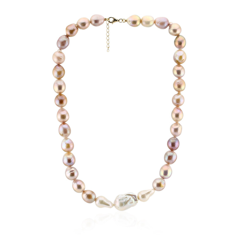 Collier De Perles Grises Irisées 63 Cm - Occasion En Très Bon état