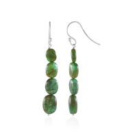 Boucles d'oreilles en argent et Emeraude de Socoto