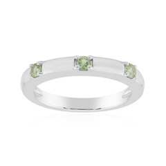 Bague en argent et Saphir vert de Tuléar  (Pallanova)