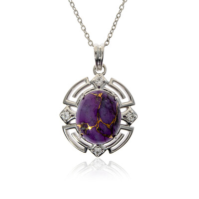 Collier en argent et Turquoise pourpre de Mohavie