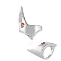 Bague en argent et Tourmaline rose du Nigéria (de Melo)