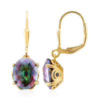 Boucles d'oreilles en argent et Quartz mystique