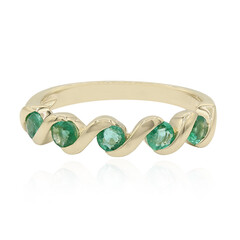 Bague en or et Emeraude de Zambie