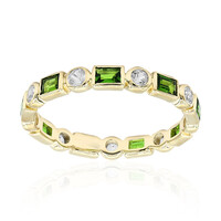 Bague en or et Diopside de Russie