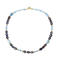 Collier en argent et Aigue-marine