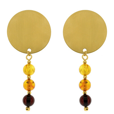Boucles d'oreilles en argent et Ambre baltique (dagen)