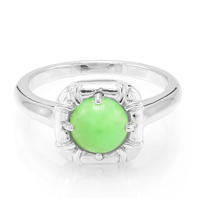 Bague en argent et Chrysoprase impériale