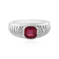 Bague en argent et Rubis de Madagascar