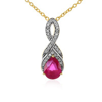 Collier en argent et Saphir rose de Madagascar