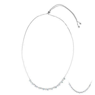 Collier en argent et Topaze bleu ciel