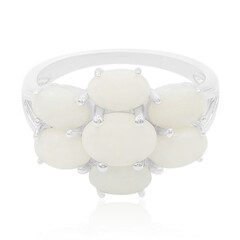 Bague en argent et Opale blanche